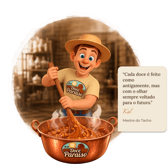 Kal, mestre do tacho da Doce Paraíso